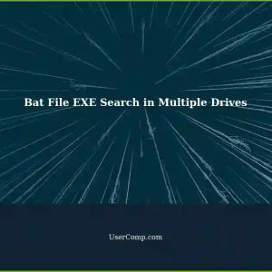 Troubleshooting: Bat File Multidrive Wide Search for Specific EXE