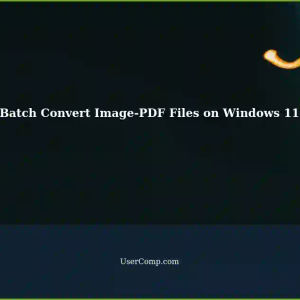 Batch Converting Image and PDF Files in a Folder on Windows 11
