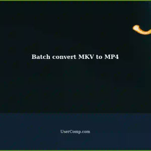 Batch Converting MKV to MP4 with ffmpeg