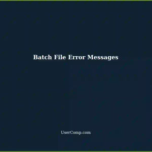 Troubleshooting Batch File Errors: Displaying Different Error Messages