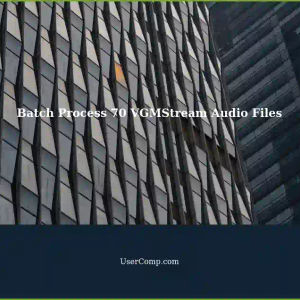 Batch Script: Decoding 70 Audio Files with VGMStream using Custom Options