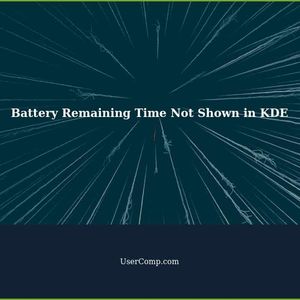Battery Remaining Time Not Shown in KDE after Upgrade to Kubuntu 23.10