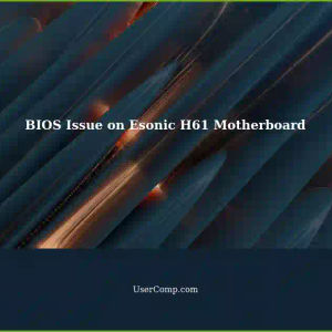 BIOS Doesn't Start on Esonic H61 Motherboard with Intel i5 and NVIDIA GeForce GT710 SSD: A Solution