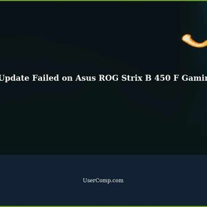 BIOS Update Failed on Asus ROG Strix B 450 F Gaming MB