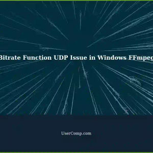 Bitrate Function UDP Not Working (1.35Mbps) in Windows - FFmpeg