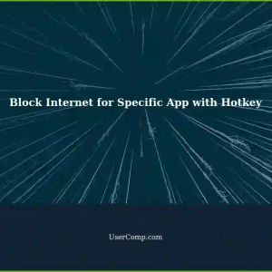 Possible Way to Temporarily Block Internet Connections for a Specific Application using Keyboard Hotkey