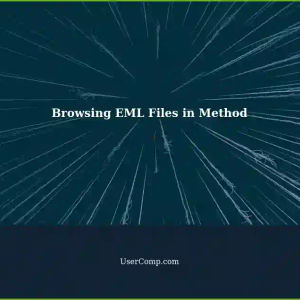 Browsing Thousands of EML Files in Method: Email Client