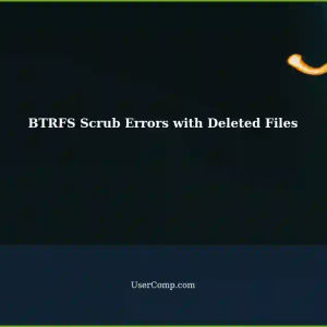 BTRFS: Persisting Deleted Files Scrub Errors