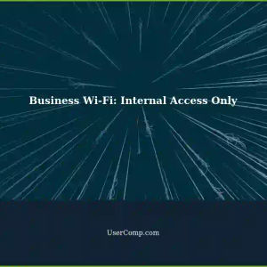 Setting Up a Business Wi-Fi Network: Allow Internal Access Only