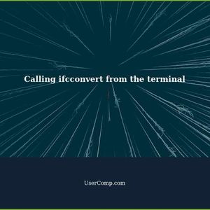 How to call ifcconvert from the terminal