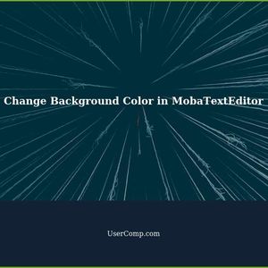 How to Change Background Color in MobaTextEditor