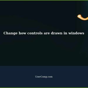 Can I change how controls are drawn in windows?