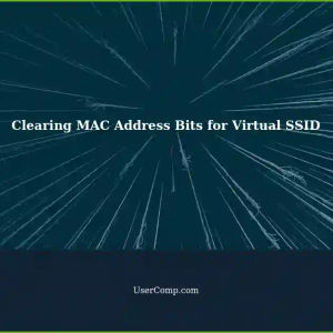 Clearing the Four Least Significant Bits of a MAC Address for Virtual SSID Setup