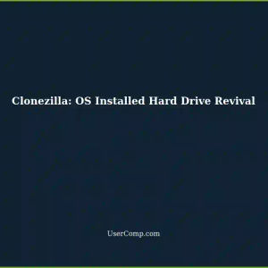 Reviving a 1TB Hard Drive with Clonezilla: Already OS Installed