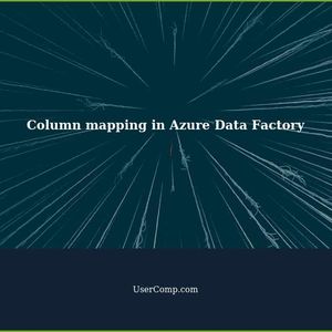 Add column mapping in Azure Data Factory