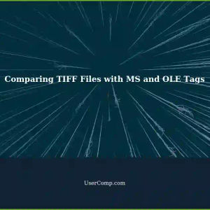 Comparing TIFF Files with 'MSPropertySetStorage' and 'OLEPropertySetStorage' Tags