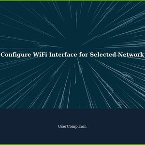 How to Configure WiFi Interface Depending on the Selected Network