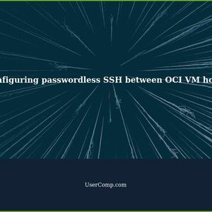Configure passwordless SSH between OCI VM hosts
