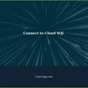 Connecting to a Cloud SQL Instance using Local MySQL Workbench