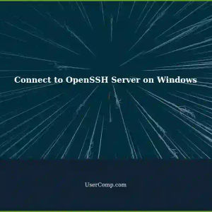 Connect to OpenSSH Server on Windows using PowerShell
