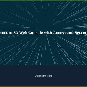 Connect to S3 Web Console with Access and Secret Key