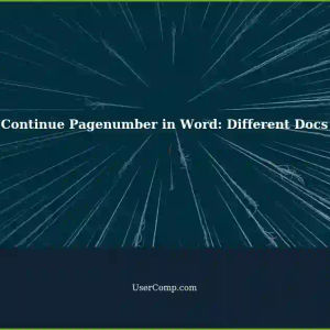 Continue Pagenumber in Microsoft Word: Different Documents, Not Sections