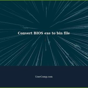 Convert BIOS exe to bin file - Step-by-Step Guide