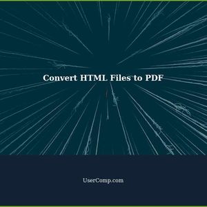 Convert HTML Files to PDF: Easy and Efficient Conversion Process