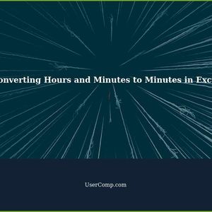 Converting Hours and Minutes to Minutes in Excel
