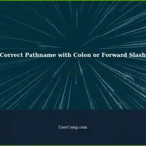 Defining Correct Pathname with One or More Pair of Colon or Forward Slash
