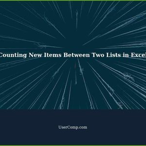 How to Count the Number of New Items Between Two Lists in Microsoft Excel