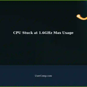 CPU Doesn't Take Command: Max CPU Usage Stuck at 1.6GHz