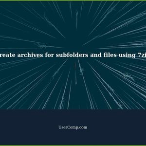 Use 7zip to create archives for each subfolder and file