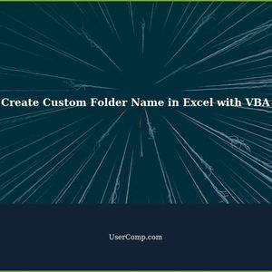 How to Create a Folder with a Custom Name in Microsoft Excel using VBA
