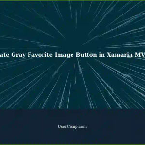 How to Create a Gray Favorite Image Button in Xamarin MVVM