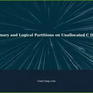 Unallocated Space on C Drive: How to Create a Primary Partition and Logical Partition