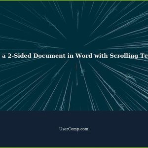 Creating a 2-Sided Document in Microsoft Word with Scrolling Text Fields