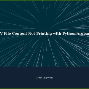 CSV File Content Not Printing with Python Argparse