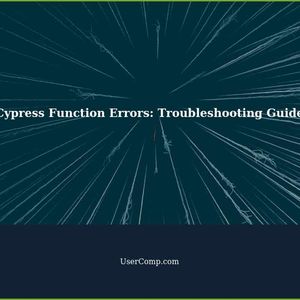 Fixing Cypress Function Errors: Troubleshooting Guide