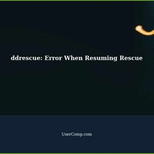 ddrescue: Error When Resuming Rescue - Troubleshooting Guide