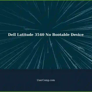 Dell Latitude 3540: No Bootable Device after HDD Installation