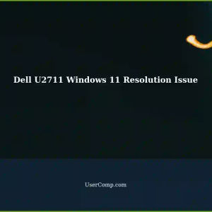 Dell U2711 Monitor Not Displaying 2560x1440 Resolution on Windows 11