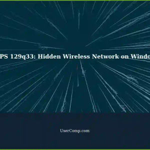 Dell XPS 129q33: No Local Wireless Network Visible on Windows 10