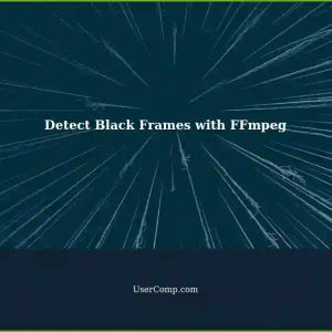 Detecting and Adding Keyframes for Black Frames using FFmpeg