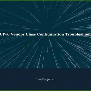 Resolving DHCPv6 Server Configuration Issues with match option dhcp6.vendor-class