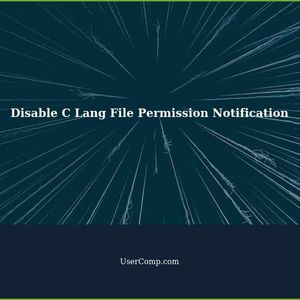 How to Disable C Lang File Permission Notification When Debugging a Program
