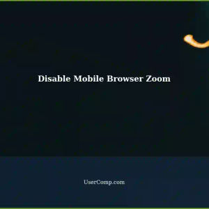 Disabling Automatic Zoom Input Focus in Mobile Browsers: A Guide for End Users