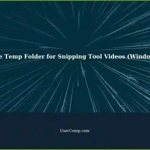 Prevent Snipping Tool from Saving Videos to Temp Folder (Windows 11)