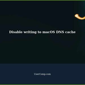 Disable writing to macOS DNS cache