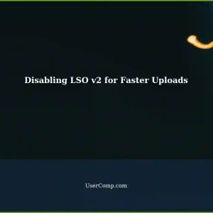 Disabling Large Send Offload v2 for Faster Upload Speeds